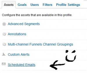 Google Analytics scheduled emails